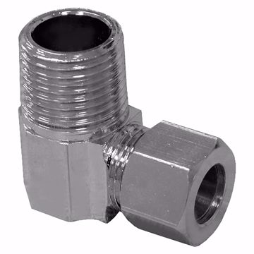 Picture of 3/8" x 3/8" Chrome Plated Compression x Male 90° Elbow