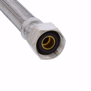 Picture of 1/2" Compression x 7/8" BC x 16” Braided Stainless Steel Toilet Connector