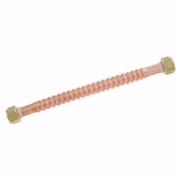 Picture of 3/4" FIP x 12" Copper Corrugated Water Heater Connector
