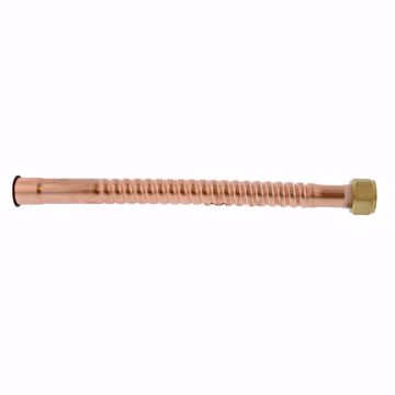 Picture of 3/4" FIP x 3/4" SWT x 12" Copper Corrugated Water Heater Connector