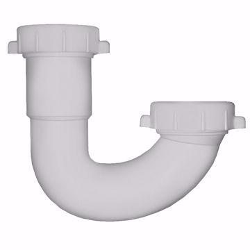 Picture of 1-1/2" White Plastic Slip Joint J-Bend