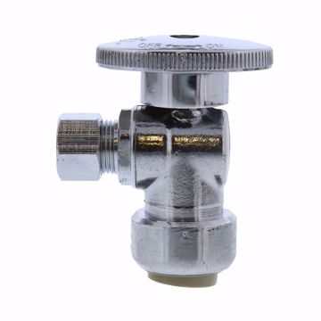 Picture of 1/2" x 3/8" OD COMP PlumBite® Push On Supply Stop, Angle