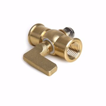 Picture of 1/4" Air Cock, FNPT x FNPT Round Shoulder, Lever Handle