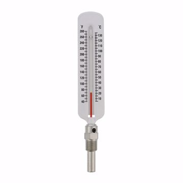 Picture of 1/2" Hot Water Thermometer with Steel Well, Straight Pattern