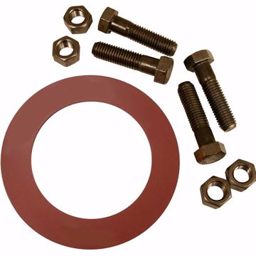 Picture of 8" Red Rubber Ring Gasket Kit, 3/4" x 3-1/2" Bolt Size