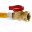 Picture of 5/8" OD (1/2" ID) Gas Connector Assembly, Yellow Coated, 1/2" MIP x 1/2" FIP Ball Valve x 18"