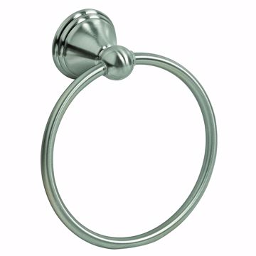 Picture of Brushed Nickel Concealed Mount Bell Post Towel Ring