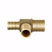 Picture of 3/4" x 1/2" x 1/2" F1807 Brass PEX Reducing Tee, Bag of 25