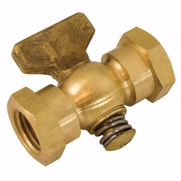 Picture of 1/4" Air Cock, FNPT x FNPT Hexagon Shoulder, Tee Handle