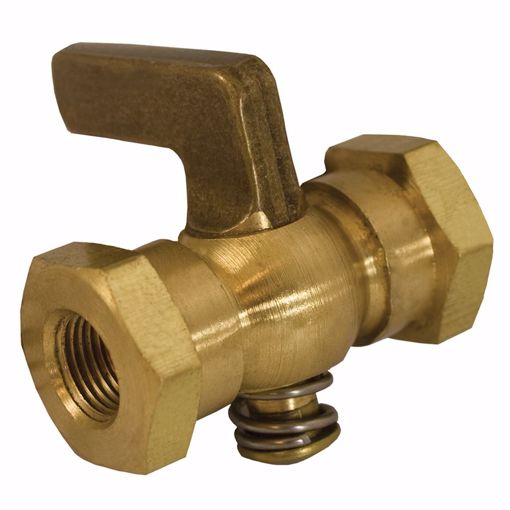 Picture of 1/4" Air Cock, FNPT x FNPT Hexagon Shoulder, Lever Handle