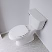 Picture of White Molded Wood Toilet Seat, Closed Front with Cover, Elongated