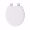 Picture of White Deluxe Molded Wood Toilet Seat, Closed Front with Cover, Slow-Close and QuicKlean® Hinges, Round