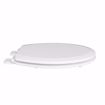 Picture of White Deluxe Molded Wood Toilet Seat, Closed Front with Cover, Slow-Close and QuicKlean® Hinges, Round