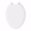 Picture of White Deluxe Molded Wood Toilet Seat, Closed Front with Cover, Elongated