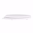 Picture of White Deluxe Molded Wood Toilet Seat, Closed Front with Cover, Elongated