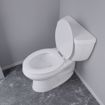 Picture of White Deluxe Molded Wood Toilet Seat, Closed Front with Cover, Elongated