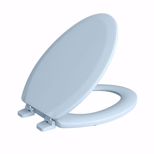 Picture of Dresden Blue Deluxe Molded Wood Toilet Seat, Closed Front with Cover, Elongated