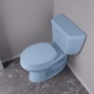 Picture of Dresden Blue Deluxe Molded Wood Toilet Seat, Closed Front with Cover, Elongated