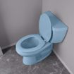 Picture of Regency Blue Deluxe Molded Wood Toilet Seat, Closed Front with Cover, Elongated