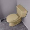 Picture of Citron Yellow Deluxe Molded Wood Toilet Seat, Closed Front with Cover, Elongated