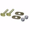 Picture of Bulk Pack of 1/4" x 2-1/4" Brass Plated Closet Bolts with Zinc Plated Oval Washers and Acorn Nuts, 100 pcs. of Each