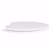 Picture of White Premium Molded Wood Toilet Seat, Closed Front with Cover, QuicKlean® Hinges, Elongated