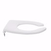 Picture of White Juvenile Plastic Toilet Seat, Open Front less Cover, Self-Sustaining Check Hinges, Round