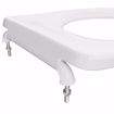 Picture of White Juvenile Plastic Toilet Seat, Open Front less Cover, Self-Sustaining Check Hinges, Round