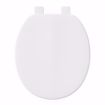 Picture of White Standard Plastic Toilet Seat, Closed Front with Cover, Round