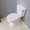 Picture of White Standard Plastic Toilet Seat, Closed Front with Cover, Round