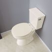 Picture of Bone Standard Plastic Toilet Seat, Closed Front with Cover, Round