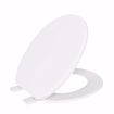 Picture of White Standard Plastic Toilet Seat, Closed Front with Cover, Round, Bulk Pack of 10