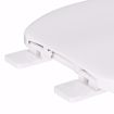 Picture of White Standard Plastic Toilet Seat, Closed Front with Cover, Round, Bulk Pack of 10