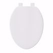 Picture of White Standard Plastic Toilet Seat, Closed Front with Cover, Elongated, Bulk Pack of 10