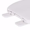 Picture of White Standard Plastic Toilet Seat, Closed Front with Cover, Elongated, Bulk Pack of 10