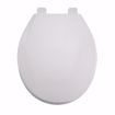 Picture of Slow-Close Standard Plastic Seat, White, Round Closed Front with Cover