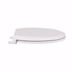 Picture of White Deluxe Plastic Toilet Seat, Closed Front with Cover, Slow-Close and QuicKlean® Hinges, Round