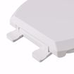 Picture of White Deluxe Plastic Toilet Seat, Closed Front with Cover, Slow-Close and QuicKlean® Hinges, Elongated