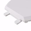 Picture of White Premium Plastic Toilet Seat, Open Front with Cover, Slow-Close Hinges, Round