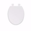 Picture of White Premium Plastic Toilet Seat, Closed Front with Cover, Slow-Close and QuicKlean® Hinges, Round