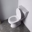 Picture of White Premium Plastic Toilet Seat, Closed Front with Cover, Slow-Close and QuicKlean® Hinges, Round