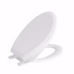 Picture of White Premium Plastic Toilet Seat, Closed Front with Cover, Elongated