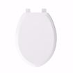 Picture of White Premium Plastic Toilet Seat, Closed Front with Cover, Elongated