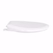 Picture of White Premium Plastic Toilet Seat, Open Front with Cover, Slow-Close Hinges, Elongated