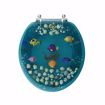 Picture of Aquarium Designer Acrylic Toilet Seat, Closed Front with Cover, Chrome Hinges, Round