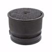 Picture of 4" Adjustable Push-On Cleanout for Cast Iron Pipe with 6-3/16" Cast Iron Cover with center screw - Height 4-7/8" - 5-3/4"