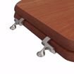 Picture of Cherry Designer Wood Toilet Seat, Closed Front with Cover, Brushed Nickel Hinges, Elongated