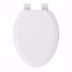 Picture of White Premium Molded Wood Toilet Seat, Closed Front with Cover, QuicKlean®, Elongated