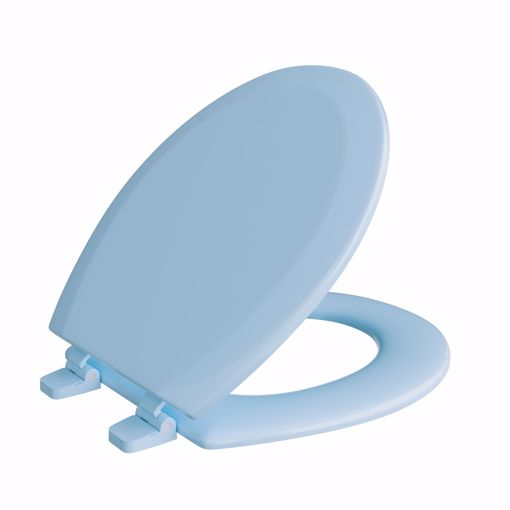 Picture of Regency Blue Deluxe Molded Wood Toilet Seat, Closed Front with Cover, Round