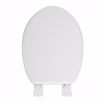 Picture of White Soft Toilet Seat, Closed Front with Cover, QuicKlean® Hinges, Elongated